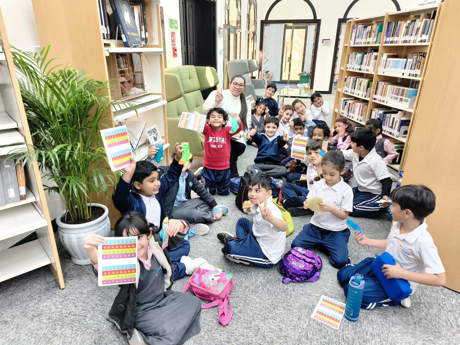 Grades 1and 2 School Field Trip at Al Wathba Library! 📚🌍